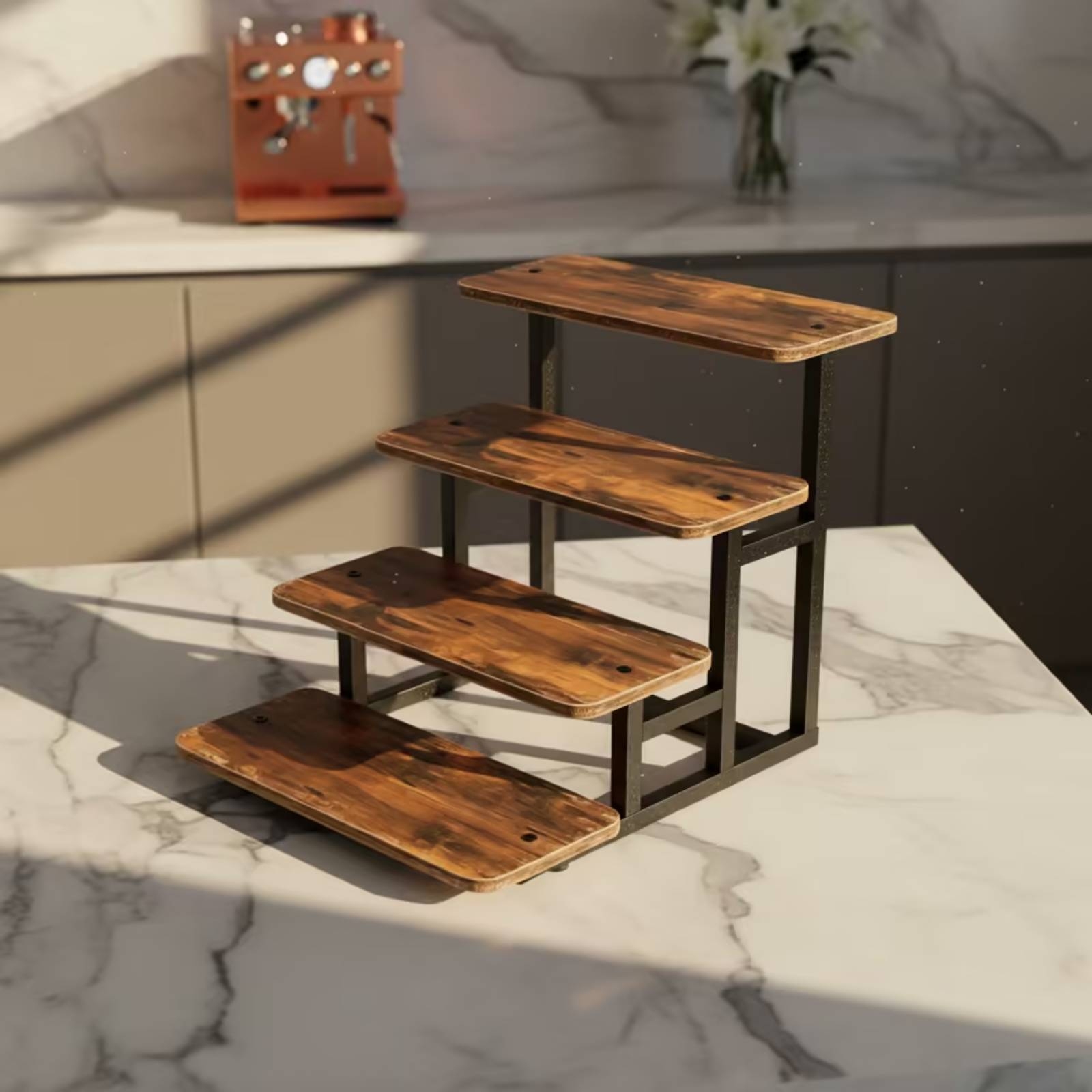 4-Tier Display Stand Tabletop  - đánh giá và giá Display Risers Set