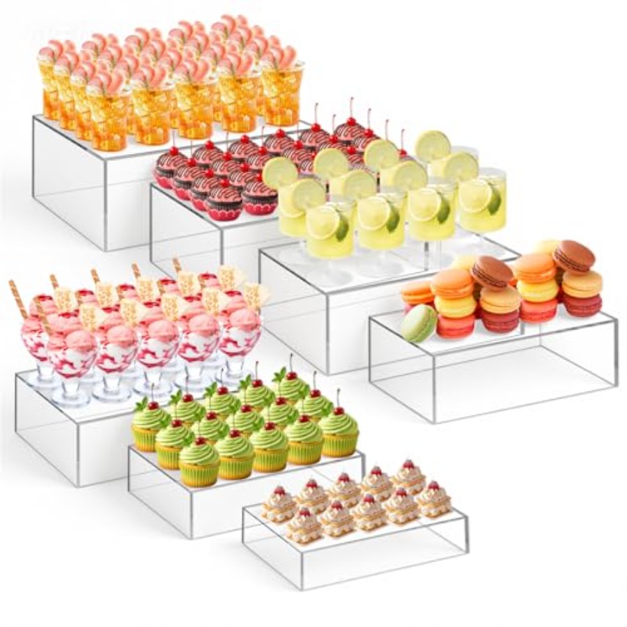 Catering dessert table risers  - đánh giá và giá Display Risers Set