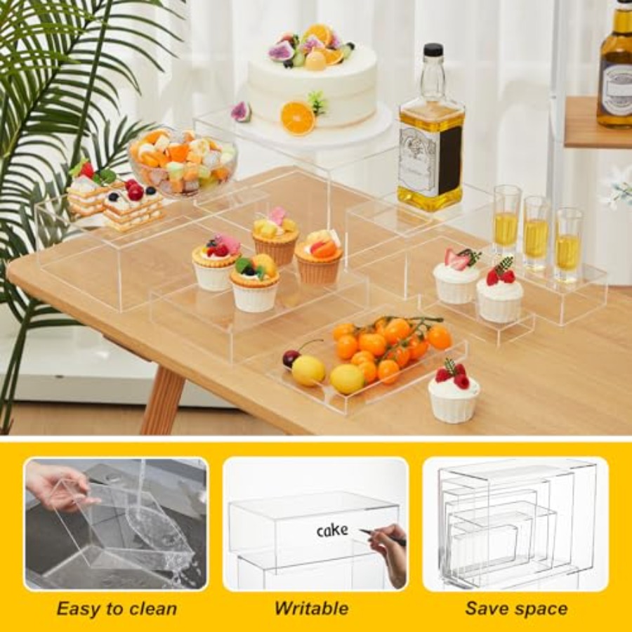 Catering dessert table risers  - đánh giá và giá Display Risers Set