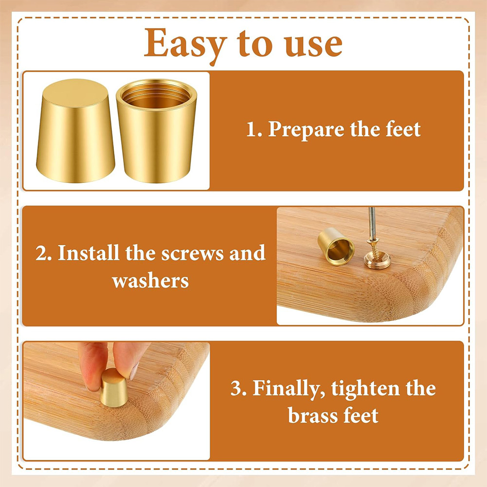 4PCS Brass Cutting Board Feet  - đánh giá và giá Display Risers Set