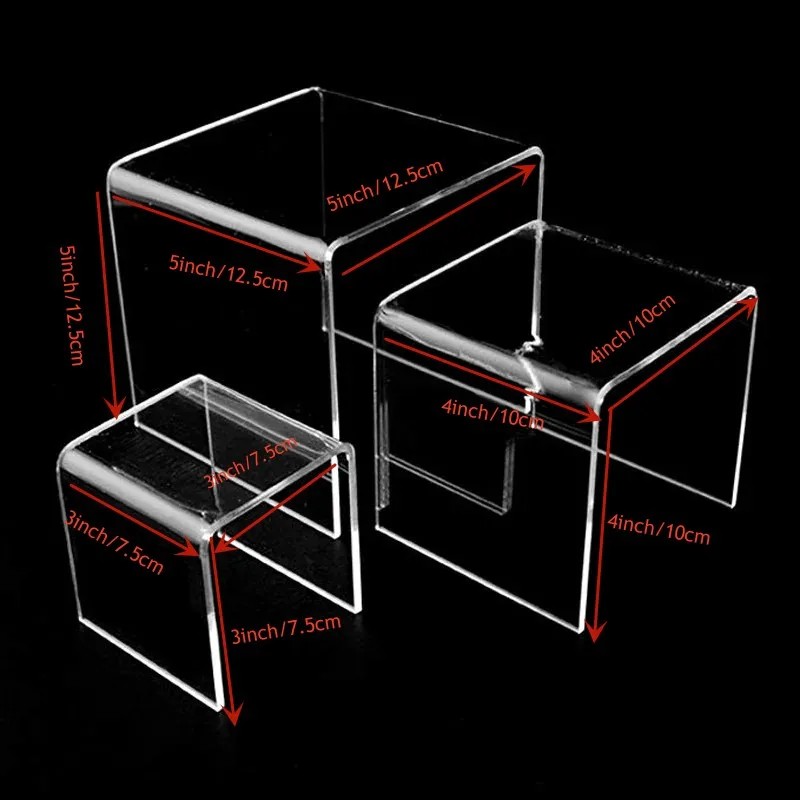 6pcs/Set Acrylic Display Stand - đánh giá và giá Display Risers Set